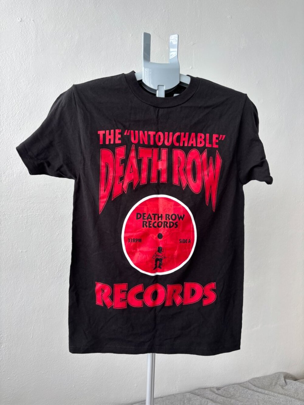 Death Row Records The Untouchable Rap Tee Mens S Black Red Vinyl Streetwear Skat